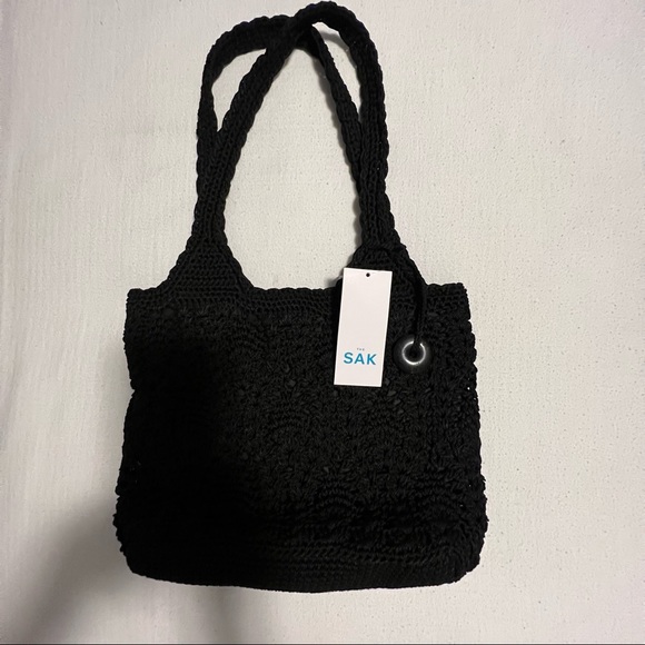 The Sak Handbags - The Sak Black Knit Tote Bag